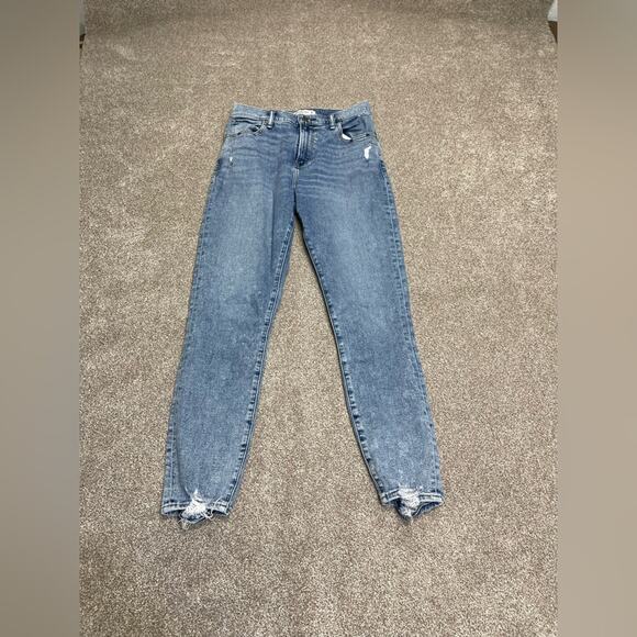 Abercrombie & fitch the super skinny ankle jeans womens 8/29L high rise distress - Picture 2 of 14